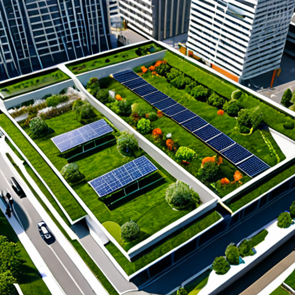 환경 전문가 이직 성공 사례 - Sustainable Urban Planning**

"Aerial view of a modern, eco-friendly city, with green roofs, solar p...