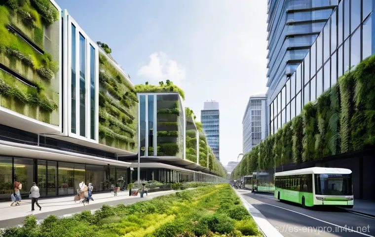 환경보호 관련 산업 변화와 전망 - **Prompt:** "An inspiring indoor-outdoor workshop in a Spanish town, where discarded materials are b...