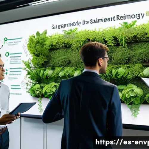 환경보호 전문가의 경력 전환 사례 - **Prompt: Green Skills in Action: Sustainable Urban Design Meeting**
    A vibrant, professional sce...